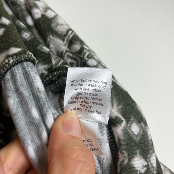 Sonoma Green Tie-Dye Boho Maxi Skirt S Soft Stretch Waist Earthy Vibes - Picture 9 of 12